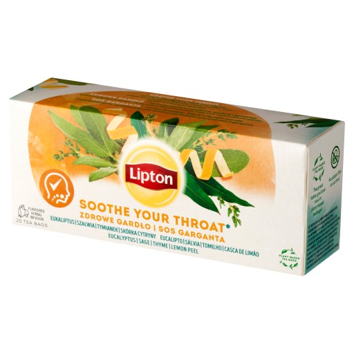 Bylinkový čaj prírodná príchuť Lipton Zdrowe Gardło 20 sáčkov 26g