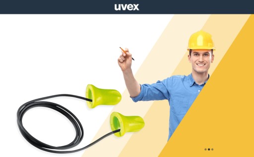 Uvex hi-com limetkové štuple do uší s žilou, 1 pár