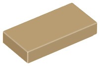 LEGO TILE 3069b TILE 1x2 tmavý piesok NOVINKA (1g)