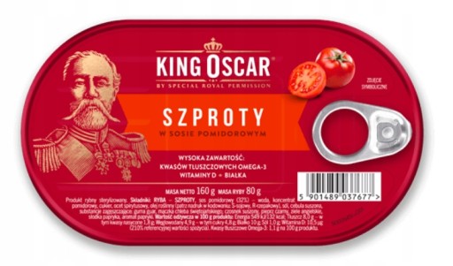 Šproty v paradajkovej omáčke King Oscar 160g