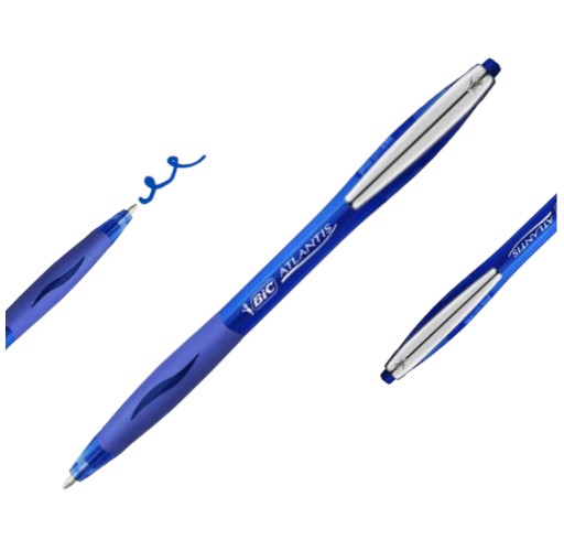BIC modré Atlantis Soft automatické guľôčkové pero