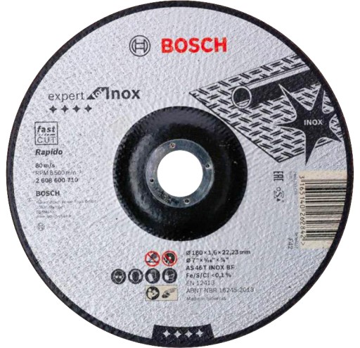 INOX rezací kotúč 180x1,6x22,2 BOSCH 2608600710