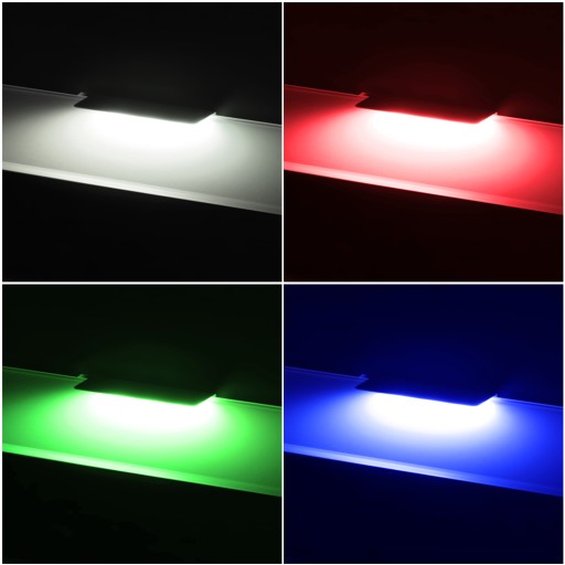 RGB LED KLIP NA SKLENENÁ POLIČKA, VIACFAREBNÝ