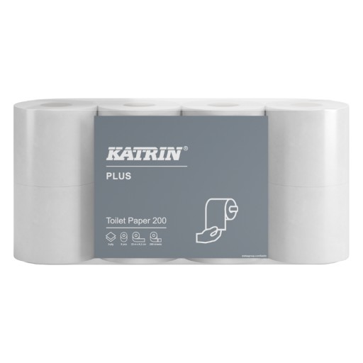Katrin 2-vrstvový toaletný papier, 8 ks, biely