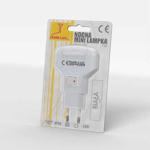 Mini horizontálne biele LED nočné svietidlo do zásuvky