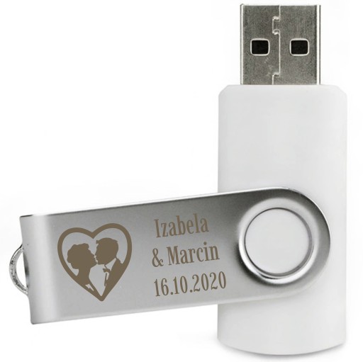 USB kľúč Pendrive 4 GB so svadobným gravírovaním