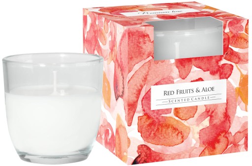 Vonná sviečka v skle BISPOL 22H RED FRUIT - ALOE
