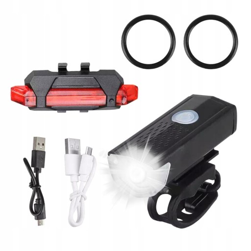 LED CYKLISTIKA PREDNÁ + ZADNÁ - VODEODOLNÁ - SET - CE