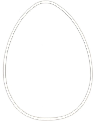 Kovové VAJÍČKO pre makramé BIELE VAJÍČKO 19/27 cm