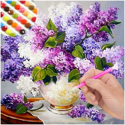 DIAMANTOVÉ OBRÁZKY Diamantové vyšívacie súpravy LILCARD FLOWERS 5D PAINTINGS Scrapbook