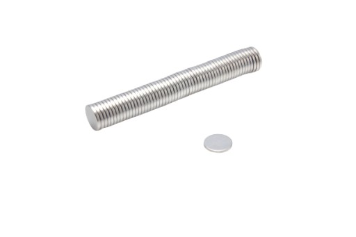 Cylindrický neodymový magnet MW 8x1 N38, sada 10 kusov