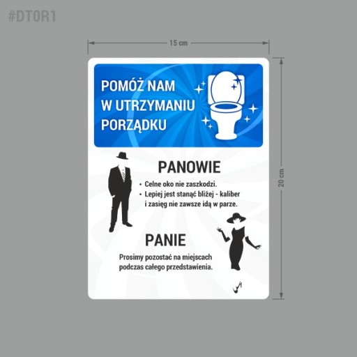 Nálepka na toaletu – Keep Tidy 15x20