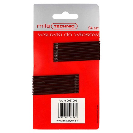 Mila Technic ploché ihlice 6 cm hnedé