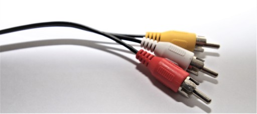EURO SCART zástrčka/3x RCA cinch kábel (20cm)