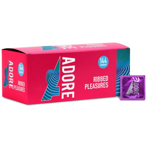 Pasante Adore Ribbed Pleasure kondómy 1 kus