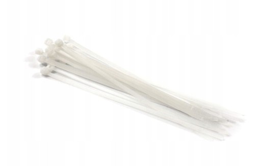 Nylonové sťahovacie pásky Stalco, biele, 2,5 x 100 mm, 100 kusov