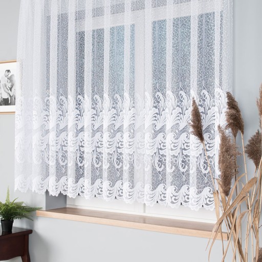 Žakárový záves z metra White, výška 150cm