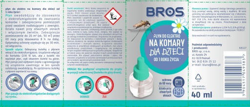 Bros. ELEKTRO REPELENT NA KOMÁRY PRE DETI
