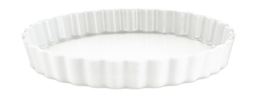 Forma na pečenie koláčov na koláče na koláče quiche, keramická, 11,5 cm, biela