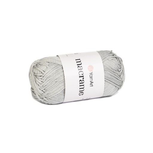 90g YarnArt Macrame polyesterová makramé šnúrka, šedá 149