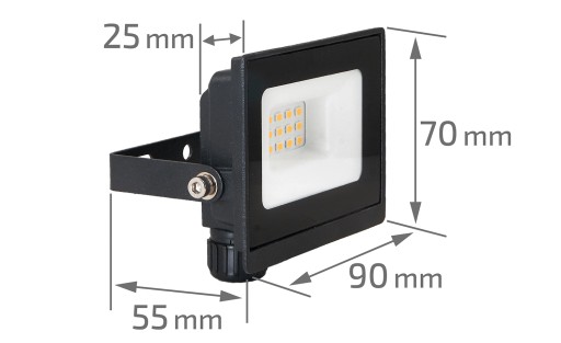 HALOGÉNOVÉ LED SVETLO CUDI - 10W ČIERNA BEZ CR 4500K