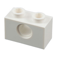 Lego Tehla 1x2 s otvormi 1ks Biela 3700 370001 N