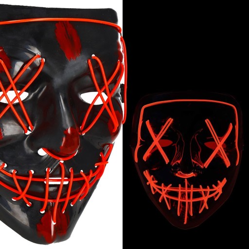 LED MASKA SVIETIACA LED HALLOWEEN PURGE PARTY