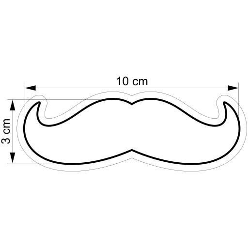 Formička Vykrajovačka na perníčky DEN OTCA Otcove fúzy 10cm