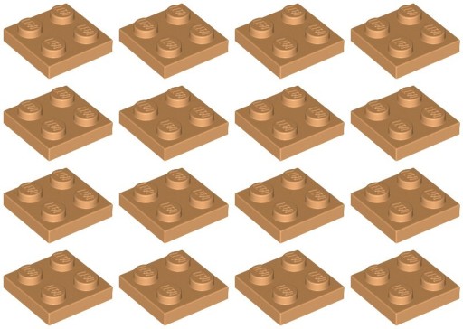 LEGO 3022 TANIER 2x2 nugát pr. NOVINKA (10g) 16 ks