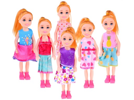 Rozkošná mini bábika 13 cm v šatách do domčeka ZA4628