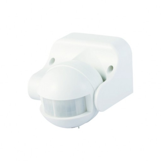PIR pohybový senzor CP-2B WHITE, vonkajšia stena, 180 stupňov, malý, nastaviteľný