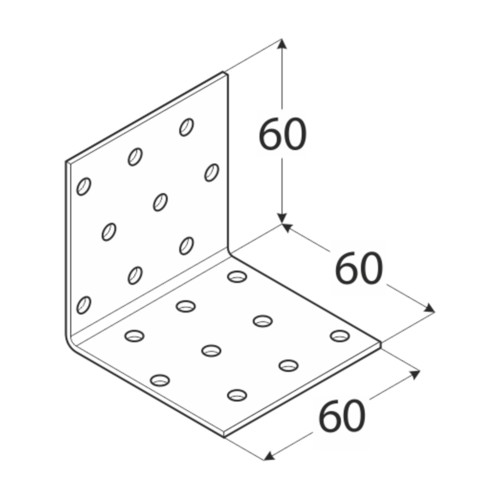 KM4 KONEKTOR MONTÁŽNY UHOL 60X60X40X2,0 10ks
