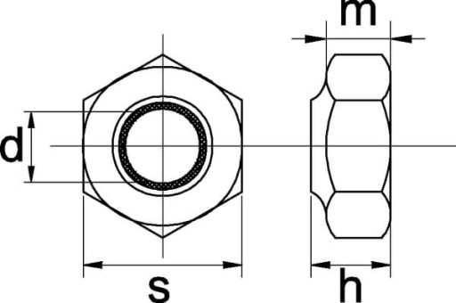 Samosvorná matica, pozinkovaná, trieda 8 M10x1,25