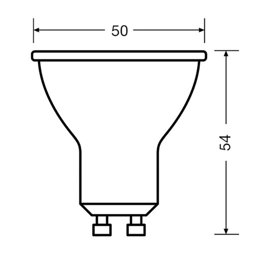 GU10 LED žiarovka 6,9W = 80W 6500K 36° Čierna OSRAM
