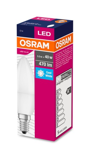 E14 LED žiarovka 4,9/40W 470lm 200° 4000K neutrálna biela HODNOTA OSRAM
