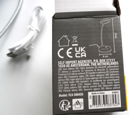 Stolná lampa, nočná lampa, stolná lampa USB 5 x LED