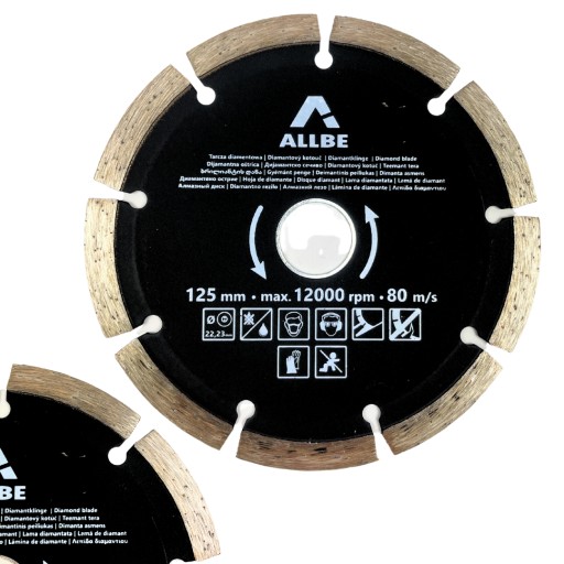 DIAMANTOVÝ KOTOUČ 125MM 22,2MM NA BETONOVU KOCK
