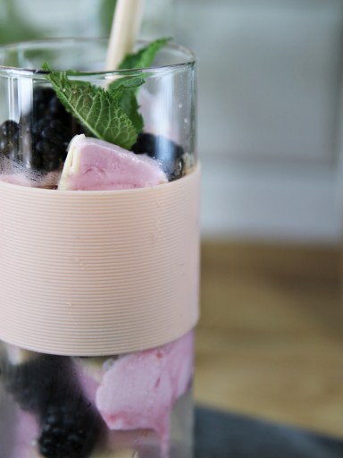 SKLENENÁ fľaša, pohár SMOOTHIE, 400 ml, so slamkou