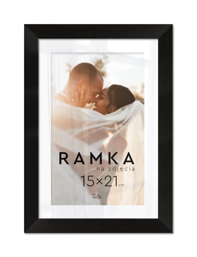 Rám s podperou 15x21 cm Čierny na fotografie
