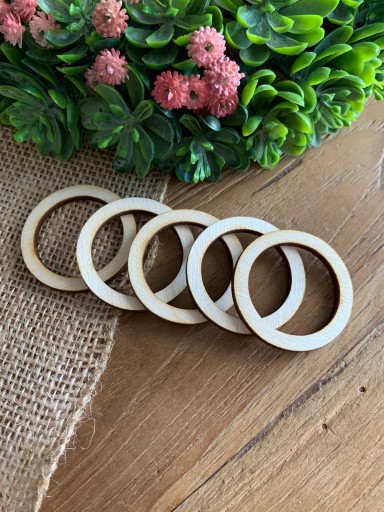Mini Macrame macrame kruhová obruč 4 cm sada 5 kusov
