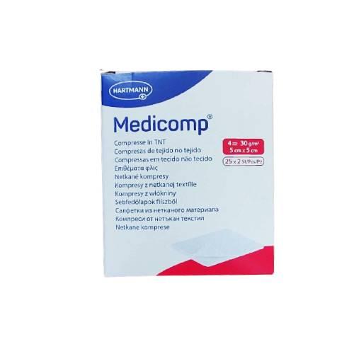 MEDICOMP kompresy 5x5 cm sterilné, 4 vrstvy