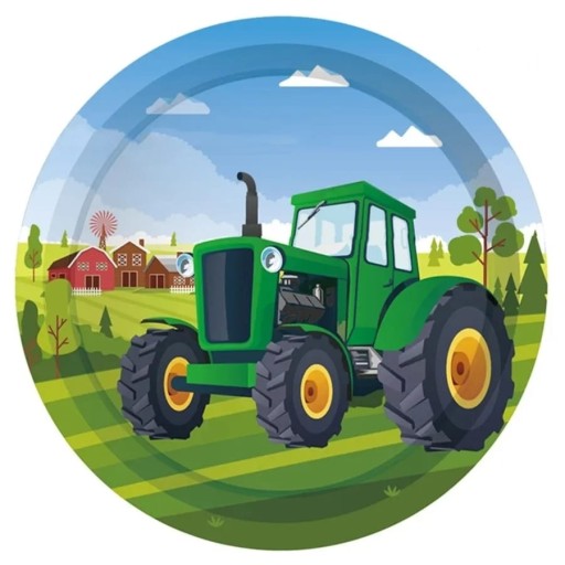 PAPIEROVÉ TANIERE TRAKTORY TRAKTORY COUNTRY FARM narodeninová dekorácia 6ks