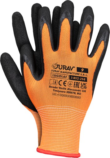 Pracovné rukavice potiahnuté latexom, porézne, 12 párov, veľkosť 8