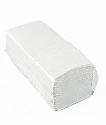 ZZ skladané papierové utierky, biely odpadový papier