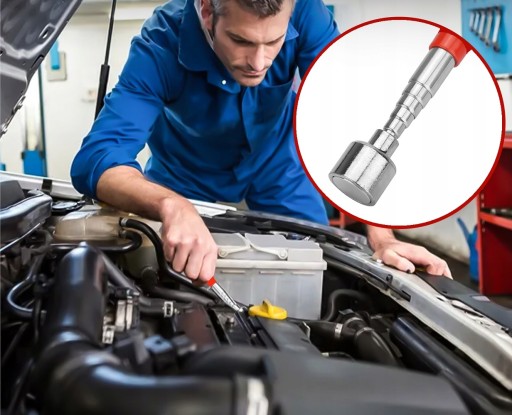 TELESKOPICKÝ MAGNETICKÝ UCHOVÁVAČ DLHÝ SILNÝ ROZŠÍRITEĽNÝ MAGNET S Klipom