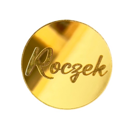 Ročná dekorácia na bočnú tortu Circle Plexiglass Gold Mirror
