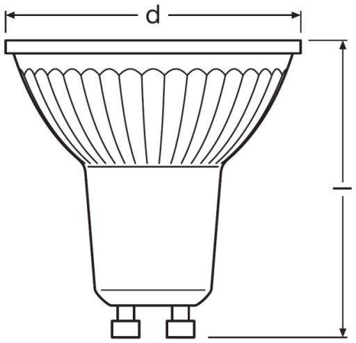 OSRAM LED žiarovka GU10 6,9W 80W 575lm 3000K 120°