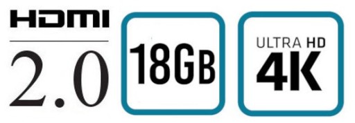 Kábel HDMI-HDMI 1,8 m 2,0 4K ethernet Cabletech