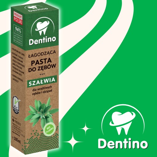 Dentino Upokojujúca zubná pasta Sage bez fluoridu 2x100ml