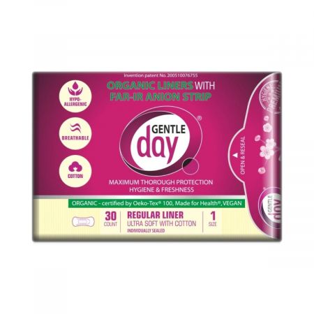 GENTLE DAY hygienické vložky s aniónovým prúžkom eco 30 ks.